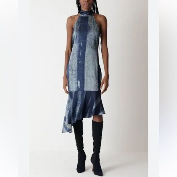 Miaou Karina Asymmetric Hem Halter Dress NWT - Picture 1 of 3